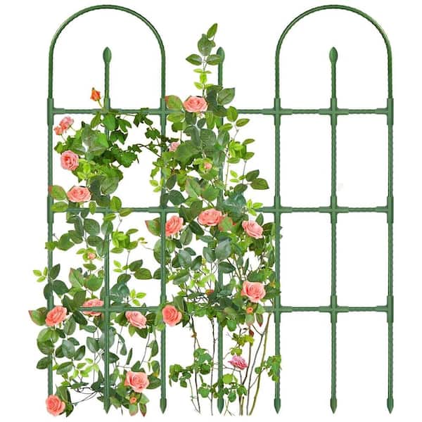 Unbranded Garden Trellis for Climbing Plants Outdoor, 47.2 in. H x 35.4 in. W Rustproof Sturdy Garden Arch Trellis