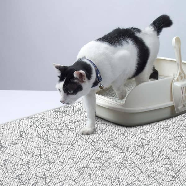 1pc Paw Design Cat Litter Mat For Cat For Home Cleaning