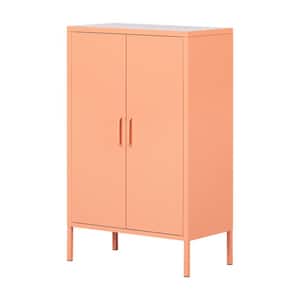 Crea Metal 2-Door Accent Cabinet, Orange