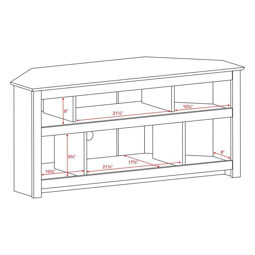 Black Corner TV Stand with Cabinet and Storage