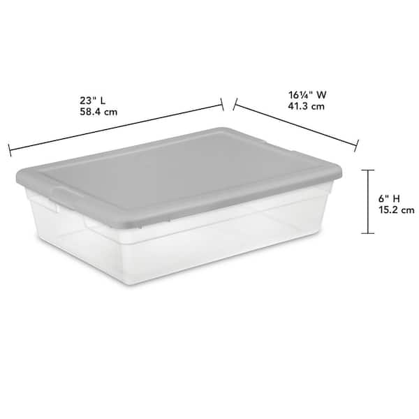 Sterilite 28 Quart Plastic Stacking Storage Container Box w/Lid