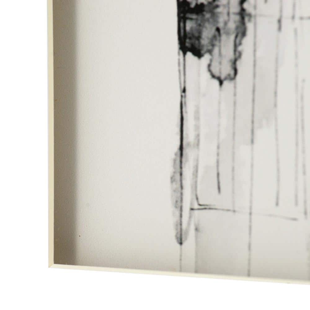 Black and White Architectural Framed Canvas Prints Set of 4