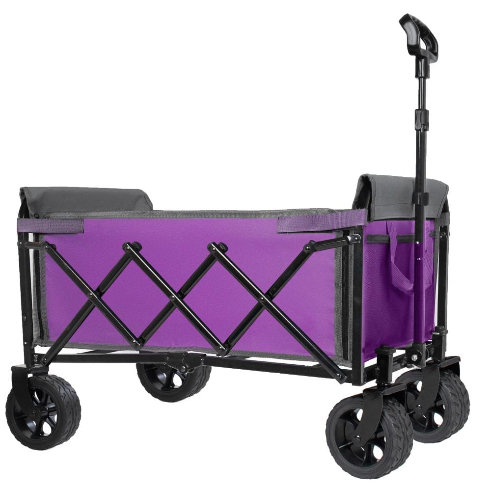 11.8 cu. ft. Steel Purple Convertible Folding Wagon, Garden Cart with 220Lbs Capacity, Wheels price history on PriceWatchPro