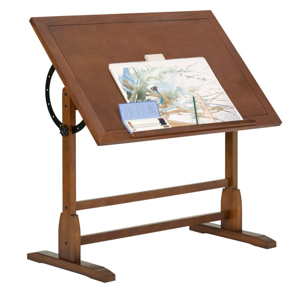 Rustic Oak Solid Wood Traditional Craft Desk