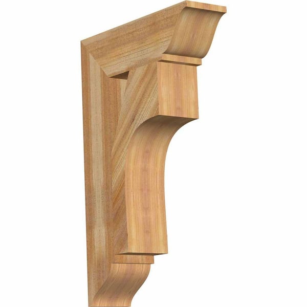 Ekena Millwork 6 in. x 34 in. x 22 in. Western Red Cedar Westlake Traditional Rough Sawn Bracket