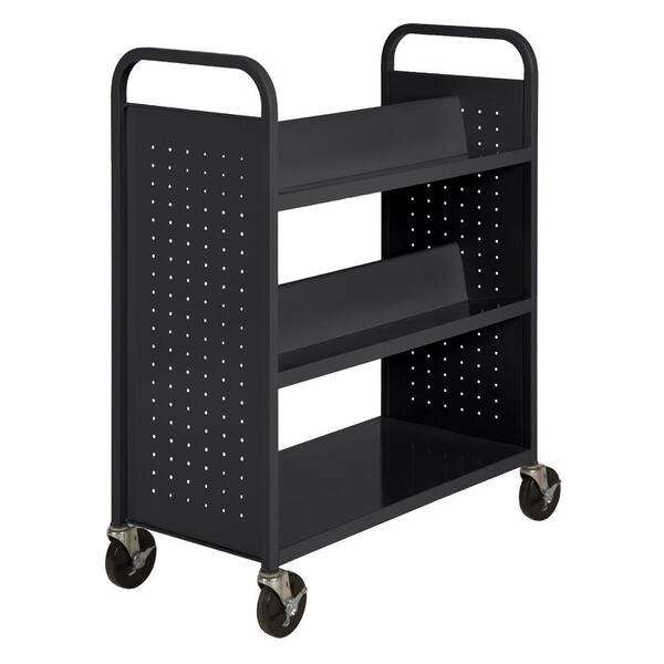 Sandusky Black Mobile Steel Bookcase