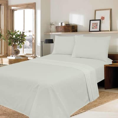 Cotton Sateen Twin Sheet Set H90d58 090, Light Grey Bed Sheets Double