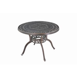 Outdoor Durable Cast Aluminum Construction Patio Dining Table