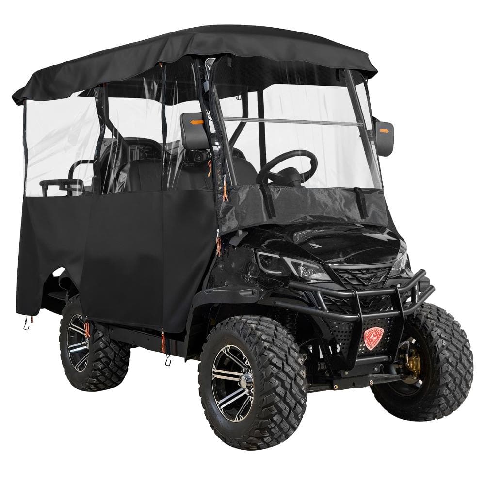 Golf Cart Cover 2+2/4 Passenger Carts, 420D Oxford with PVC Coating, Storage Pocket, Wind Hooks, 4 Roll-Up Doors price history on PriceWatchPro