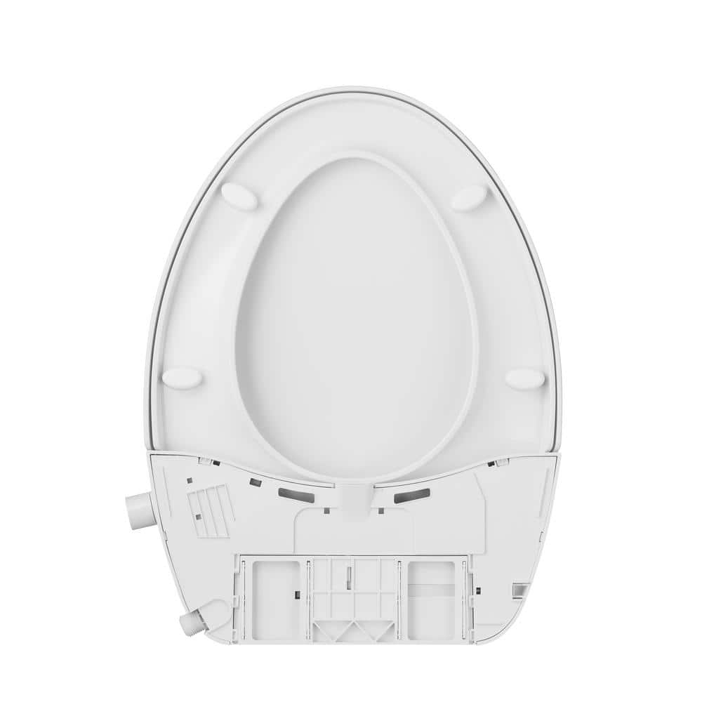 White Polypropylene Manual Bidet Seat with Dual Nozzles