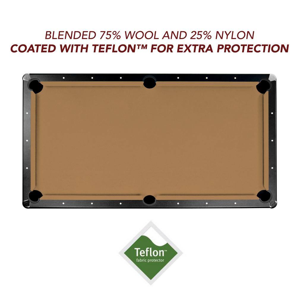 Camel Wool and Nylon 90'' Classic Pool Table Felt