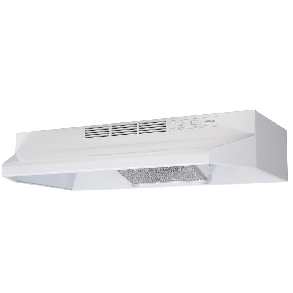 Broan-NuTone 36" White Steel Convertible Under Cabinet Range Hood
