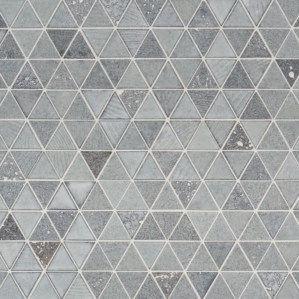 Williamsburg White 10.62 in. x 14.56 in. Triangle Glossy Lava Stone Mosaic Floor and Wall Tile (1.07 sq. ft./Each) price history on PriceWatchPro