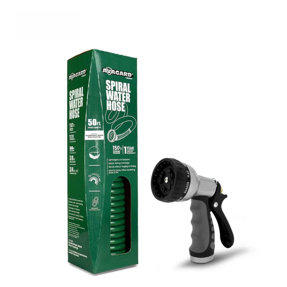 3/8 in. x 50 ft. Green Recoil Water Hose with with 9-Mode Spray Nozzle price history on PriceWatchPro