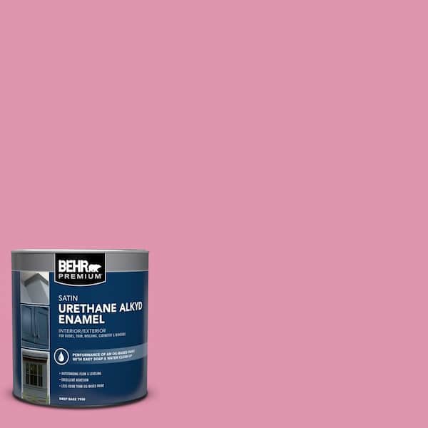 BEHR PREMIUM 1 qt. #P130-4 Its a Girl Satin Enamel Urethane Alkyd Interior/Exterior Paint