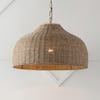 JONATHAN Y Eliza 20 in. Coastal Rattan LED Pendant Light