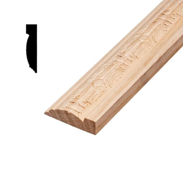 DM 1054EM 5/8 in. x 3-1/8 in. Southwestern Design Pattern Solid Pine Base Molding