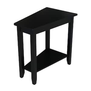 Keystone Black 24 in.H Solid Wood Accent Table