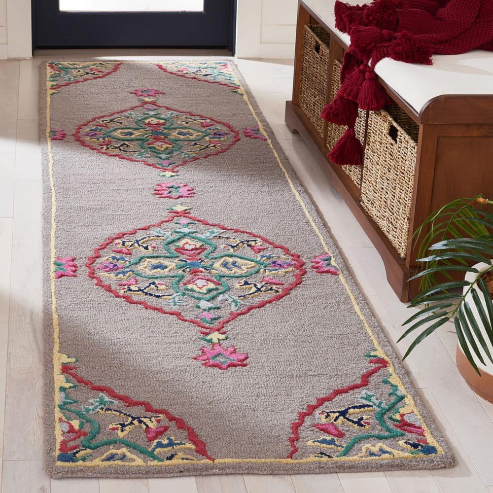 Bellagio 2 ft. x 11 ft. Dark Gray/Multi Border Runner Rug price history on PriceWatchPro