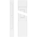 2 in. x 5 in. x 72 in. 2-Equal Raised Panel PVC Pilaster Moulding with Standard Capital and Base (Pair)