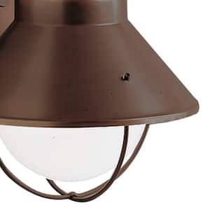 Seaside 1-Light Olde Bronze Outdoor Hardwired Barn Sconce with No Bulbs Included (1-Pack)