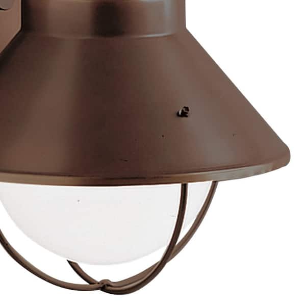 Seaside 1-Light Olde Bronze Outdoor Hardwired Barn Sconce with No Bulbs Included (1-Pack)