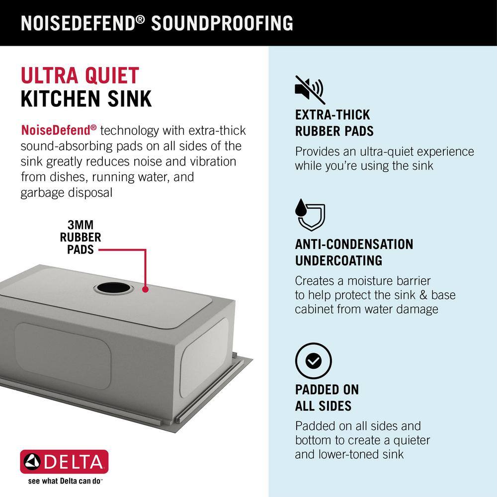 Delta Rivet 30" Black Stainless Steel Drop-In Workstation Kitchen Sink