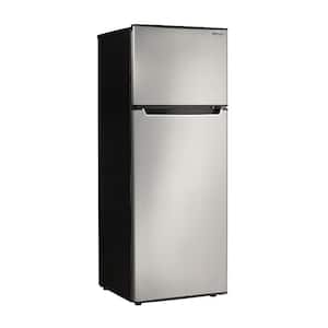 7.1 cu. ft. Freestanding Standard Top Freezer Refrigerator in Stainless Steel