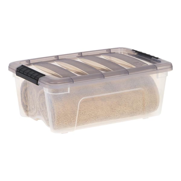12 Qt./3 Gal. Plastic Storage Box with Latching Lid, Clear