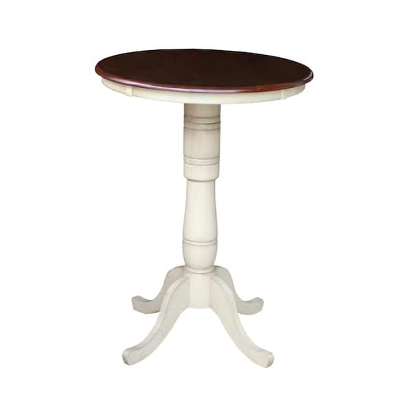International Concepts Almond and Espresso Solid Wood Pub/Bar Table