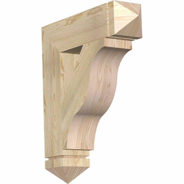 Ekena Millwork 6 in. x 30 in. x 26 in. Douglas Fir Funston Arts and Crafts Rough Sawn Bracket