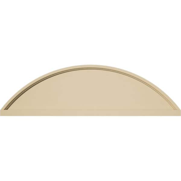 Ekena Millwork 30 in. W x 8-1/2 in. H x 2 in. P Segment Arch Smooth Signature Urethane Pediment, Primed Tan