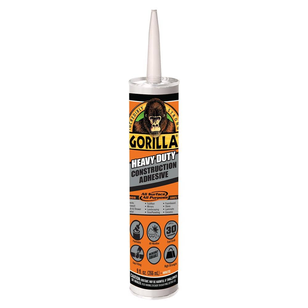 Gorilla 9 oz. Heavy Duty Construction Adhesive 8010003 - The Home Depot