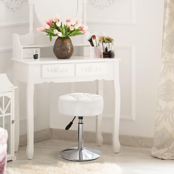 knee length dresses for ladies Rochester Round Height Adjustable PU Leather Vanity Stool main image 1