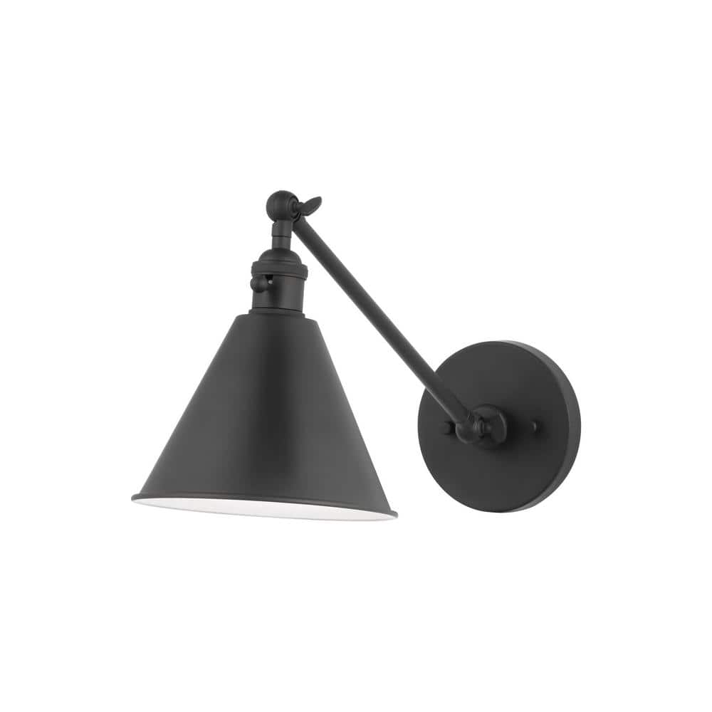 Salem Adjustable Arm Dimmable Outdoor Wall Sconce - Midnight Black