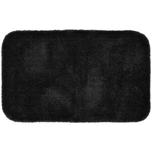 Finest Luxury Black 24 in. x 40 in. Washable Bathroom Accent Rug
