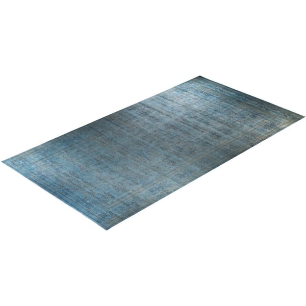 Overdyed Gray 12 ft. x 18 ft. Solid Wool Indoor Area Rug