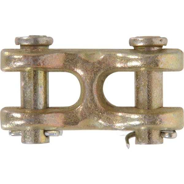 Hardware Essentials 1/4 - 5/16 in. Zinc and Yellow Dichromate Plated Forged Steel Double Clevis Link (3-Pack)