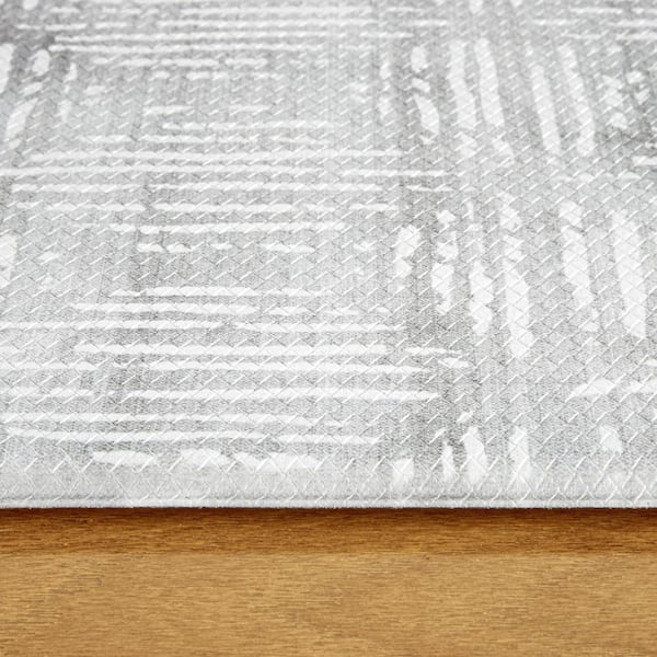 Basic Comfort Plus Boho Geo Grey 18 in. x 39 in. Anti Fatigue Mat