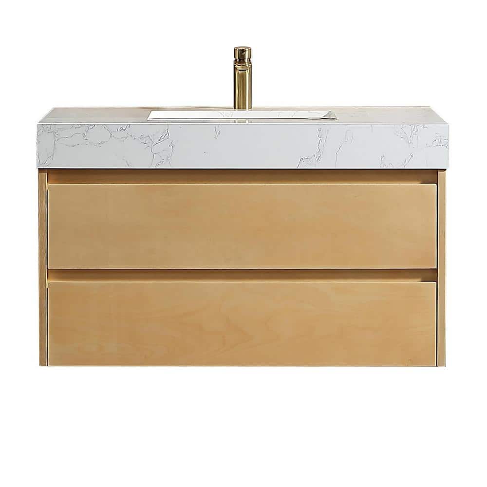 Modland Wilton 36 in. W x 20.8in. D x 21.2 in. H Floating Bath Vanity
