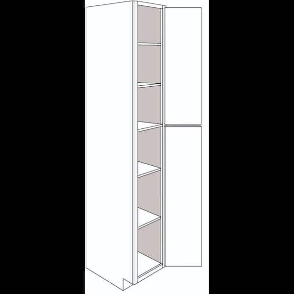 Shaker Ready To Assemble 24 in. W x 96 in. H x 24 in. D x Plywood Pantry Kitchen Cabinet in Denver White Painted Finish
