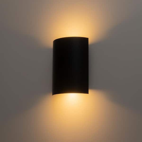 LLHZSY Acerbis 2-Light Matte Black Rectangle Integrated LED