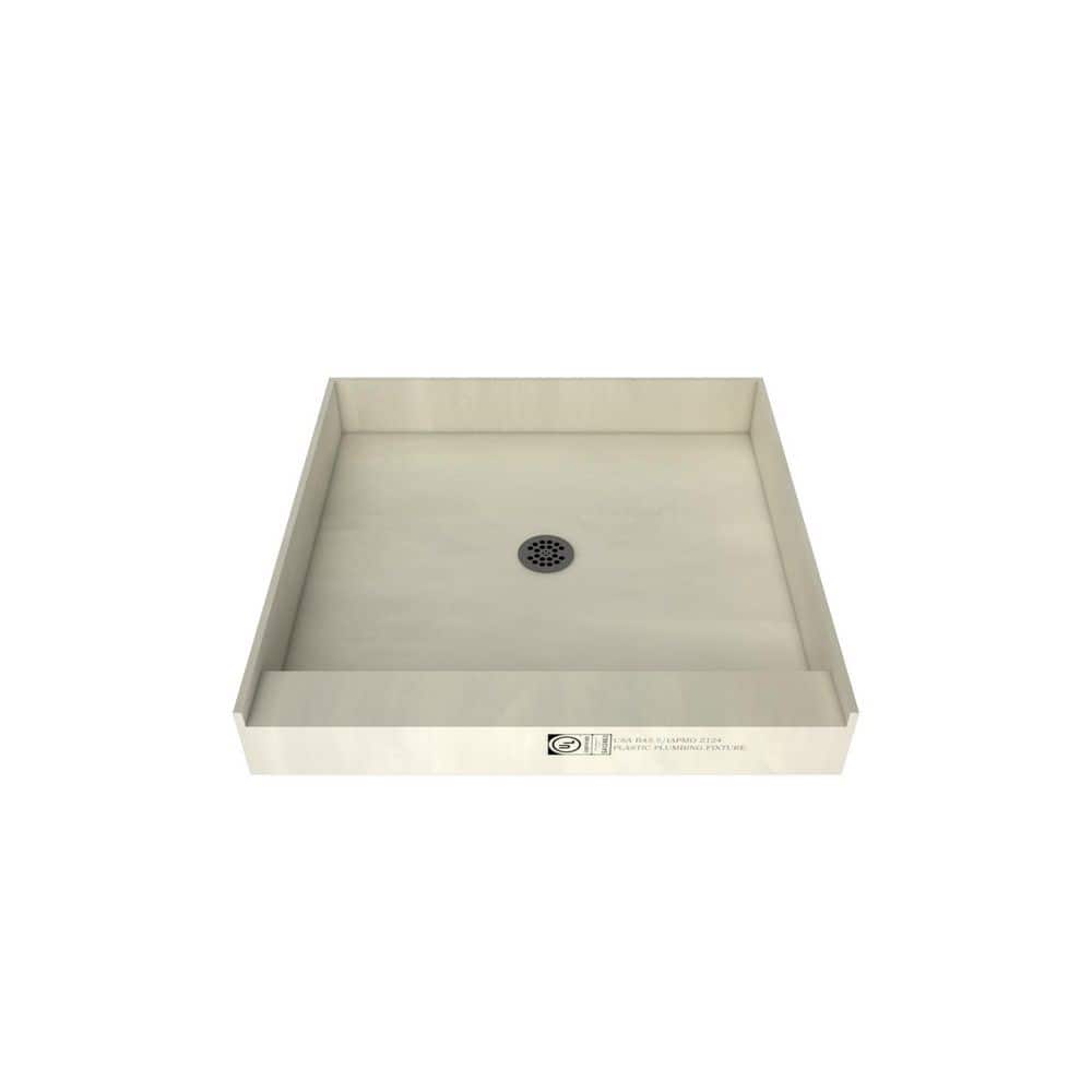 Redi Base 42 in. L x 42 in. W Alcove Single Threshold Shower Pan Base with Center Drain in Brushed Nickel price history on PriceWatchPro