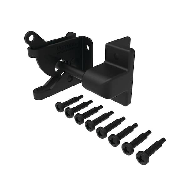 Barrette Outdoor Living 3.562 in. x 2.25 in. Gravity Latch Black for 1 in. Gate Uprights