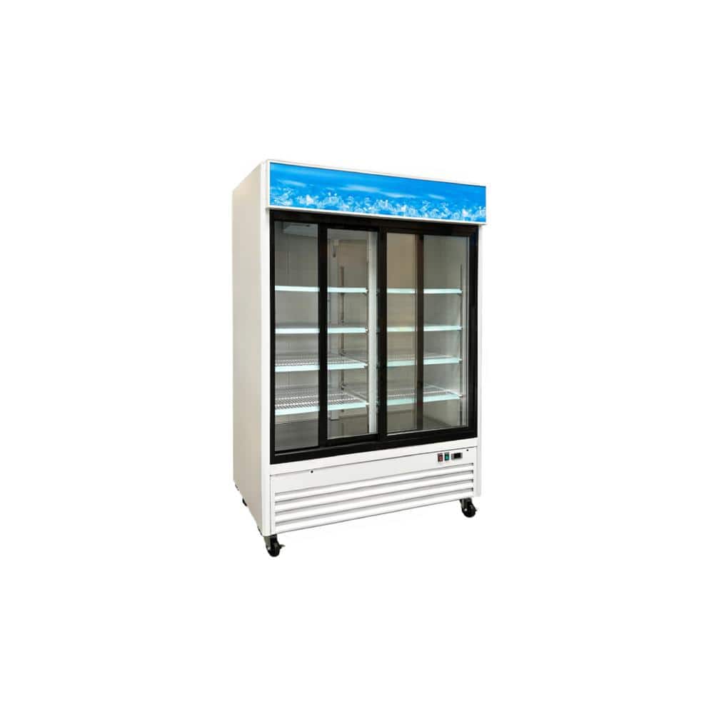 53 in 45 cu. ft. 2 Glass Door Refrigerator G1.2YBM2F Slide Door White