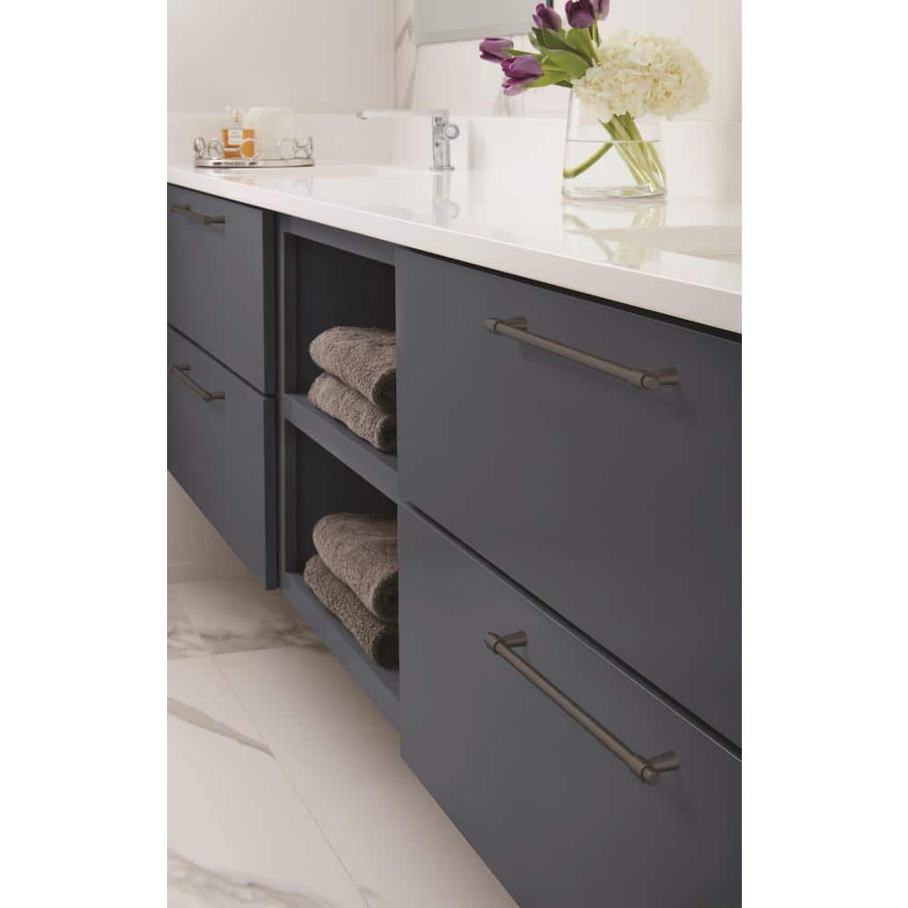 Matte Black Modern Bar Cabinet Pull with Mounting Hardware