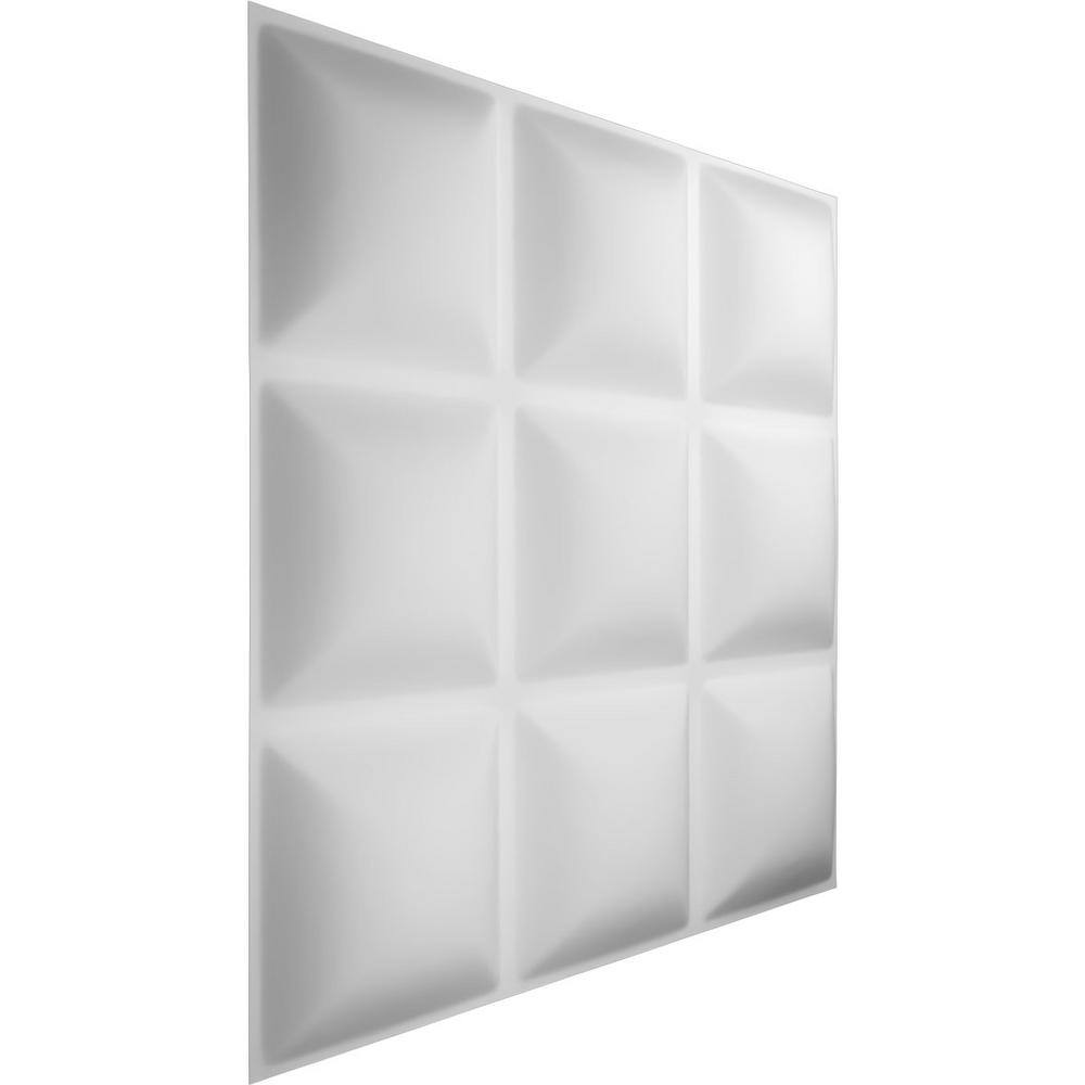 White Textured 3D PVC Wall Panels Set of 10