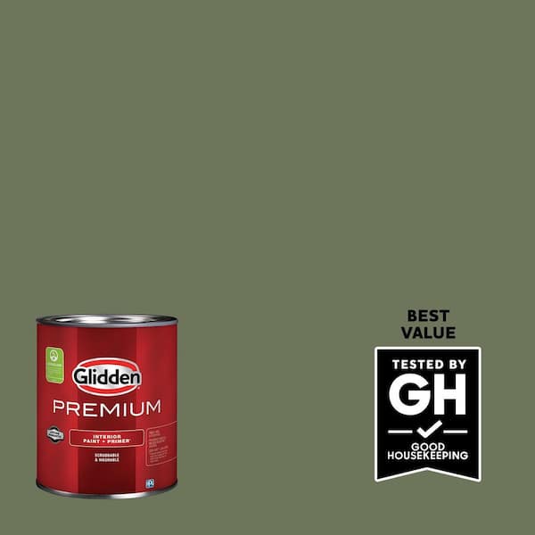 Glidden Premium 1 qt. PPG1124-6 Dark Sage Flat Interior Latex Paint
