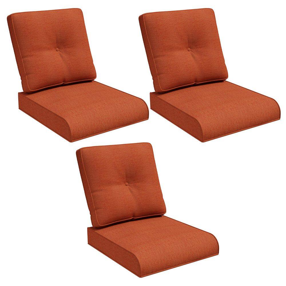 22 in. x 24 in. 6-Piece Thick Outdoor Patio Replacement Cushion Set with Zipper Design for Lounge Chairs, Sofa in Orange price history on PriceWatchPro