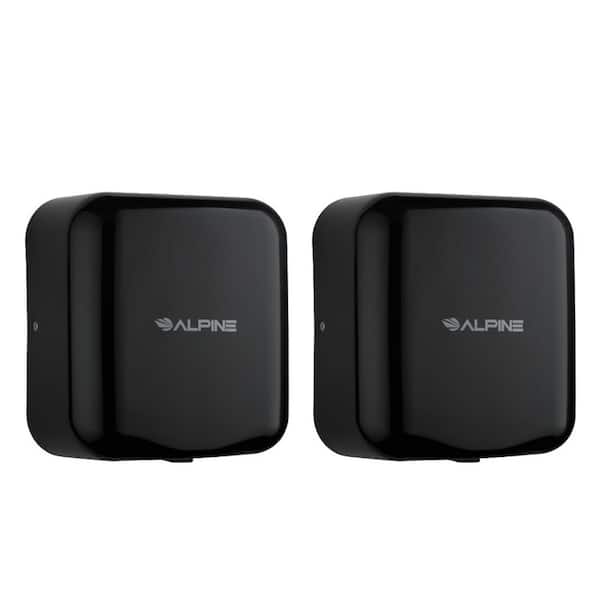Alpine Industries Hemlock Commercial Black Automatic High-Speed Electric Hand Dryer (2-Pack)